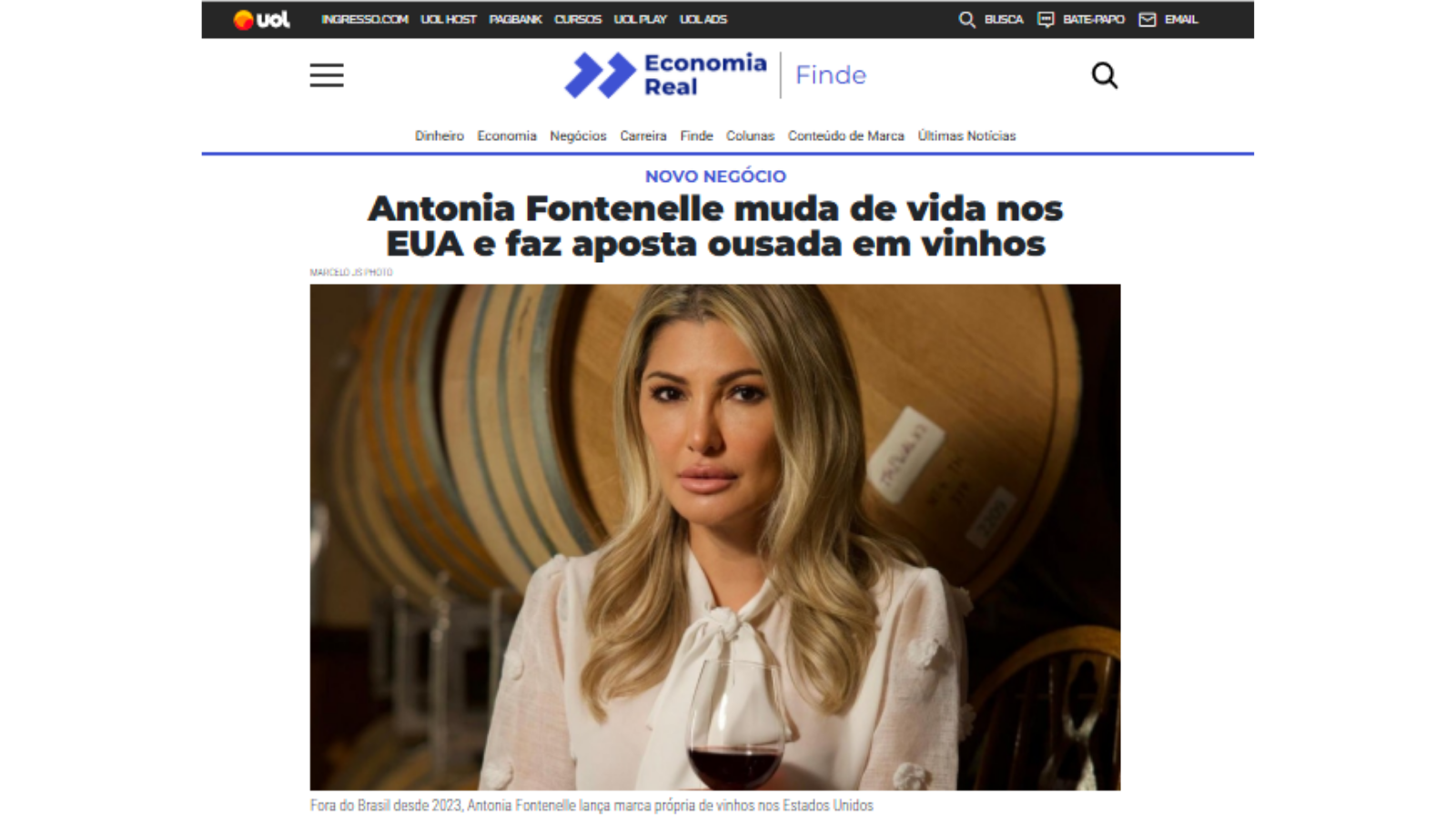 Antônia Fontenelle reinvents herself in the US and bets on wine